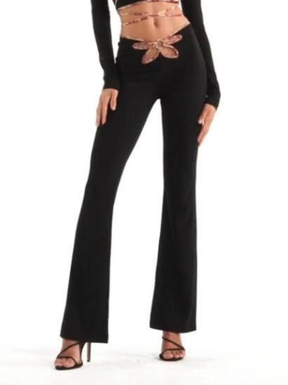 I.AM.GIA. Renalee Flower Cut Out Legging Pants Flare‎ Y2K XS